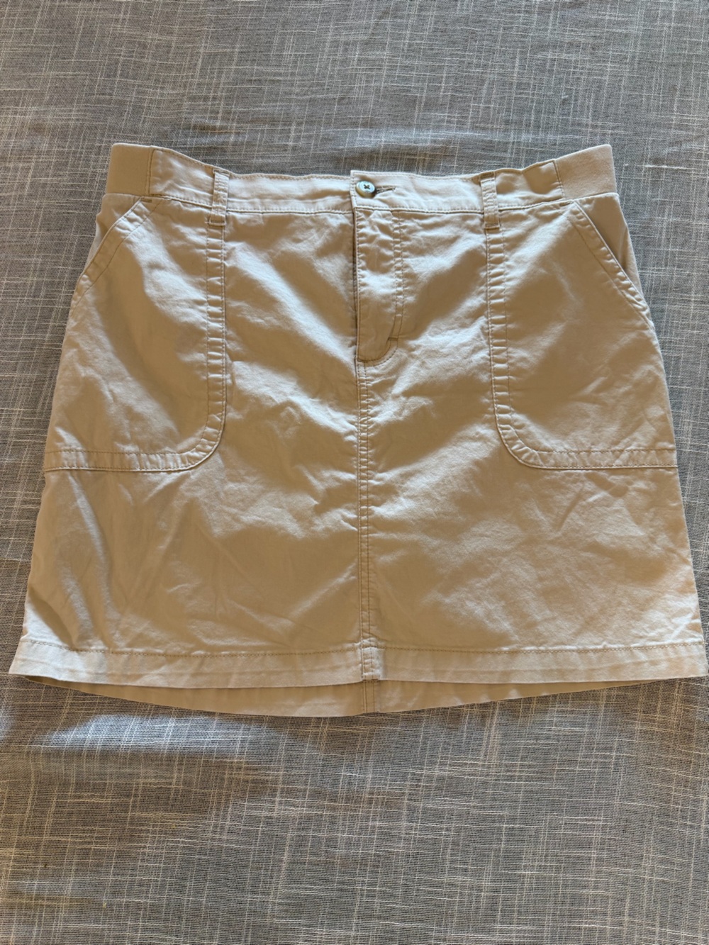Lee Women’s Beige Performance Skort Size 16 Mid Rise Stretch Outdoor Golf Hiking